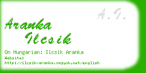 aranka ilcsik business card